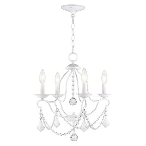 Chesterfield - 4 Light Mini Chandelier in French Country Style - 18 Inches wide by 18 Inches high