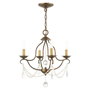 Chesterfield - 4 Light Mini Chandelier in French Country Style - 18 Inches wide by 18 Inches high