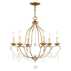 Chesterfield - 6 Light Chandelier in French Country Style - 25 Inches wide by 26 Inches high - 1029795