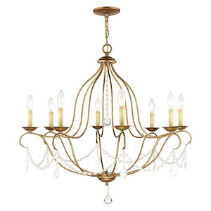 Chesterfield - 8 Light Chandelier in French Country Style - 32 Inches wide by 30 Inches high - 1029796