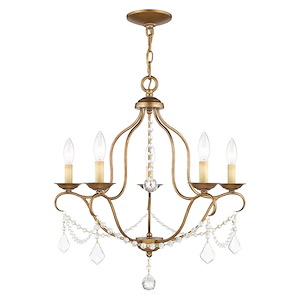 Chesterfield - 5 Light Chandelier in French Country Style - 22 Inches wide by 23.75 Inches high