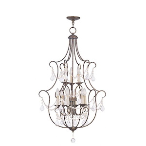 Chesterfield - 9 Light Foyer in French Country Style - 24 Inches wide by 43 Inches high