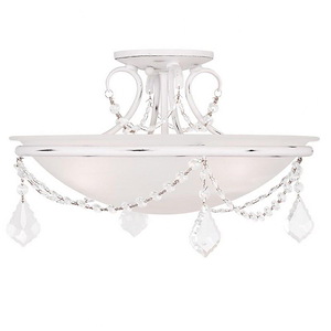 Chesterfield/Pennington - 2 Light Semi-Flush Mount in French Country Style - 12 Inches wide by 9.5 Inches high