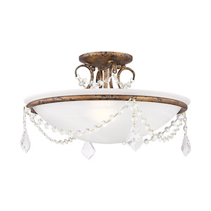 Chesterfield/Pennington - 3 Light Semi-Flush Mount in French Country Style - 16 Inches wide by 10 Inches high - 1029807