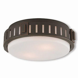 Portland - 2 Light Flush Mount in Industrial Style - 11 Inches wide by 3.88 Inches high