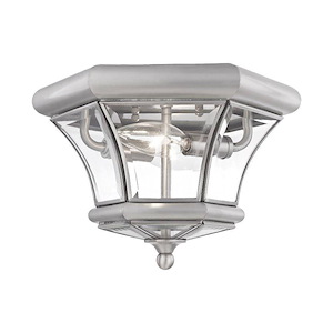 Monterey/Georgetown - 2 Light Outdoor Flush Mount in Traditional Style - 10.5 Inches wide by 7 Inches high
