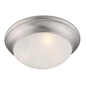 Omega - 1 Light Flush Mount in Traditional Style - 11.5 Inches wide by 3.75 Inches high