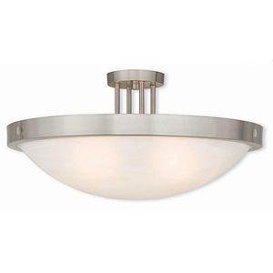 New Brighton - 5 Light Semi-Flush Mount in Contemporary Style - 24 Inches wide by 11.5 Inches high