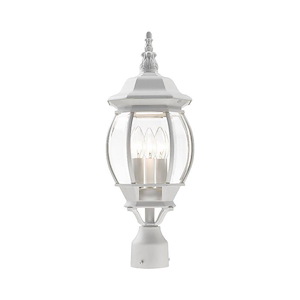 Frontenac - 3 Light Outdoor Post Top Lantern in Traditional Style - 8.5 Inches wide by 21 Inches high