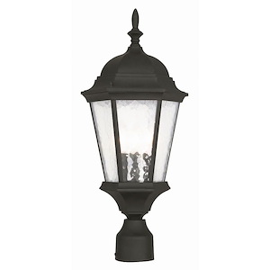 Hamilton - 3 Light Outdoor Post Top Lantern in Traditional Style - 9.5 Inches wide by 21 Inches high
