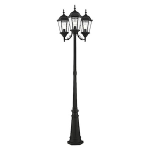 Hamilton - 3 Light Outdoor 3 Head Post in Traditional Style - 24.5 Inches wide by 86 Inches high - 477003