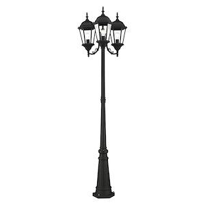 Hamilton - 3 Light Outdoor Post Light in Style - 24.5 Inches wide by 86 Inches high