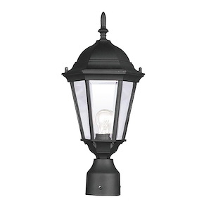 Hamilton - 1 Light Outdoor Post Top Lantern in Traditional Style - 8 Inches wide by 18 Inches high