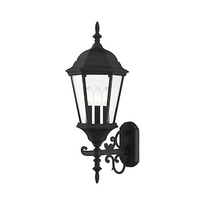 Hamilton - 3 Light Outdoor Wall Lantern in Traditional Style - 9.5 Inches wide by 24.5 Inches high