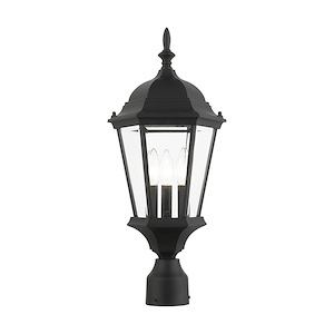 Hamilton - 3 Light Outdoor Post Top Lantern in Traditional Style - 9.5 Inches wide by 21 Inches high