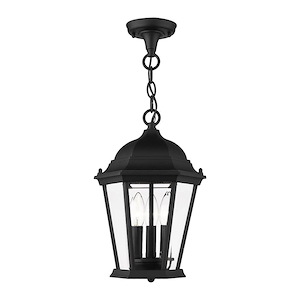 Hamilton - 3 Light Outdoor Pendant Lantern in Traditional Style - 9.5 Inches wide by 14 Inches high
