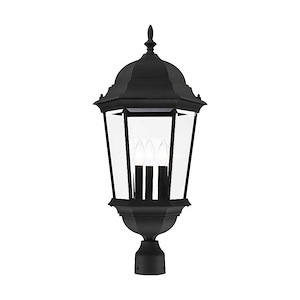 Hamilton - 3 Light Outdoor Post Top Lantern in Traditional Style - 12.5 Inches wide by 27.5 Inches high