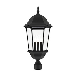 Hamilton - 3 Light Outdoor Post Top Lantern in Traditional Style - 12.5 Inches wide by 27.5 Inches high