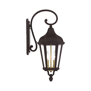 Morgan - 2 Light Outdoor Wall Lantern in Traditional Style - 9 Inches wide by 23.5 Inches high - 614644