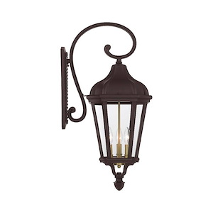 Morgan - 3 Light Outdoor Wall Lantern in Traditional Style - 11 Inches wide by 29 Inches high