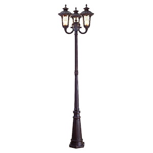 Oxford - 3 Light Outdoor 3 Head Post in Traditional Style - 23 Inches wide by 87 Inches high