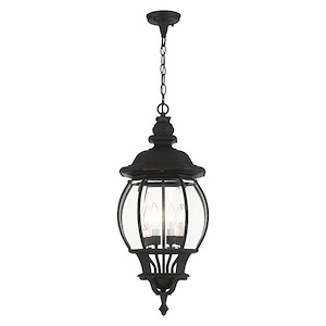 Frontec - 4 Light Outdoor Pendant Lantern in French Country Style - 11.5 Inches wide by 26.5 Inches high - 1012062