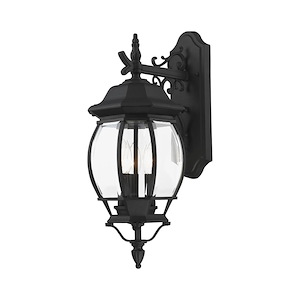 Frontec - 3 Light Outdoor Wall Lantern in French Country Style - 8.25 Inches wide by 20.75 Inches high