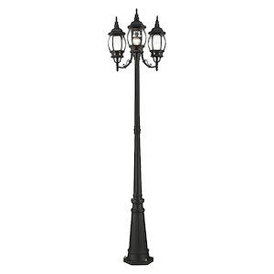 Frontec - 3 Light Outdoor Post Light in Traditional Style - 24 Inches wide by 84 Inches high