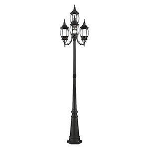 Frontec - 4 Light Outdoor Post Light in Style - 24 Inches wide by 93 Inches high