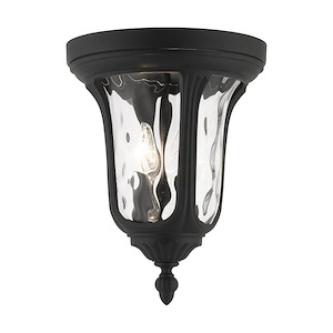 Oxford - 2 Light Outdoor Flush Mount in Traditional Style - 11 Inches wide by 13.75 Inches high