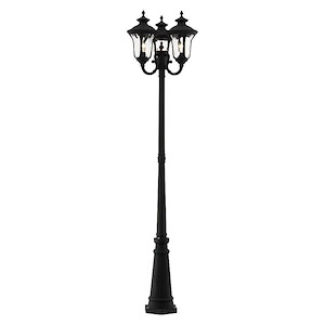 Oxford - 3 Light Outdoor 3 Head Post in Style - 23 Inches wide by 87 Inches high