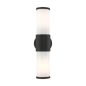 Landsdale - 2 Light Outdoor ADA Wall Lantern in Contemporary Style - 17 Inches wide by 4.5 Inches high