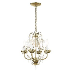 Acanthus - 4 Light Chandelier in Coastal Style - 14 Inches wide by 17.5 Inches high