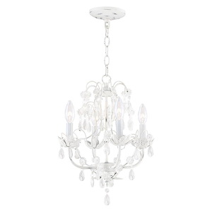 Athena - 4 Light Chandelier in French Country Style - 14 Inches wide by 17.5 Inches high