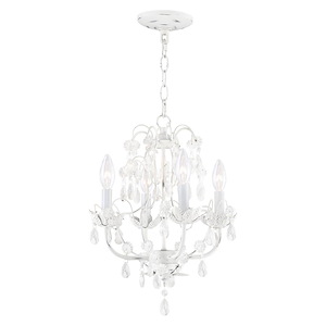 Athena - 4 Light Chandelier in French Country Style - 14 Inches wide by 17.5 Inches high