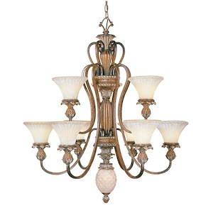 Savannah - 10 Light Chandelier in French Country Style - 35.5 Inches wide by 40 Inches high - 190538