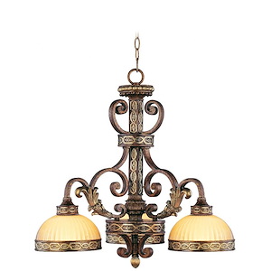 Seville - 3 Light Chandelier in French Country Style - 24 Inches wide by 22.25 Inches high