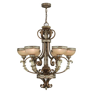 Seville - 6 Light Chandelier in French Country Style - 30 Inches wide by 35 Inches high