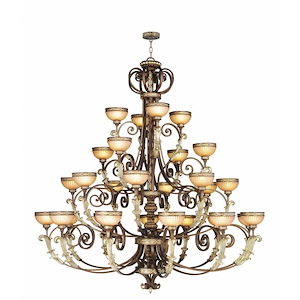 Seville - 28 Light Chandelier in French Country Style - 71 Inches wide by 75 Inches high - 415442