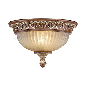 Villa Verona - 2 Light Flush Mount in Mediterranean Style - 11 Inches wide by 7 Inches high