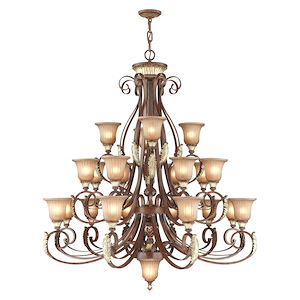 Villa Verona - 23 Light Chandelier in Mediterranean Style - 50 Inches wide by 56 Inches high