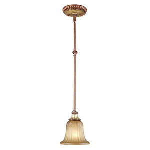 Villa Verona - 1 Light Mini Pendant in Mediterranean Style - 6.5 Inches wide by 9 Inches high - 190650