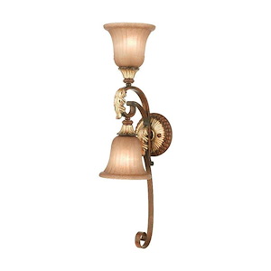 Villa Verona - 2 Light Wall Sconce in Mediterranean Style - 6.25 Inches wide by 27 Inches high - 190649