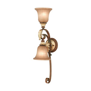 Villa Verona - 2 Light Wall Sconce in Mediterranean Style - 6.25 Inches wide by 27 Inches high - 190649