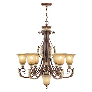 Villa Verona - 7 Light Chandelier in Mediterranean Style - 30 Inches wide by 34.5 Inches high