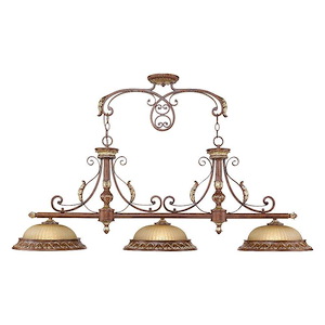 Villa Verona - 3 Light Island in Mediterranean Style - 13 Inches wide by 21 Inches high - 190638