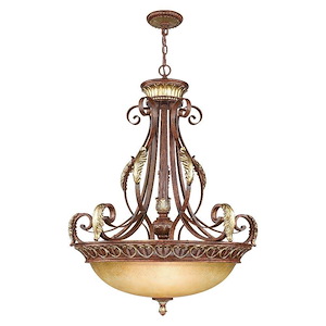 Villa Verona - 4 Light Inverted Pendant in Mediterranean Style - 31 Inches wide by 38.5 Inches high - 190637