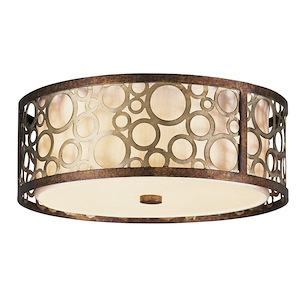 Avalon - 3 Light Flush Mount in Traditional Style - 14 Inches wide by 5.25 Inches high