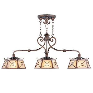 Bristol Manor - Three Light Island - 12 Inches wide by 21.5 Inches high