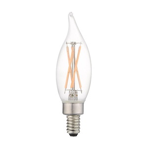 4W E12 Candelabra Base CA10 Flame Tip Filament Graphene LED Replacement Lamp (Pack of 10)